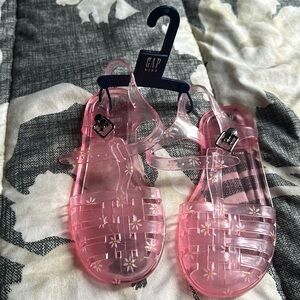 Gap Kids Girls Pink with Daisies Jelly Sandals